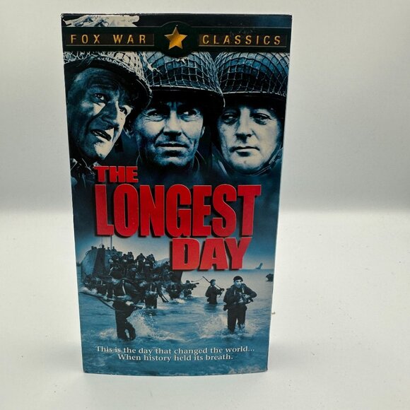 The Longest Day VHS 1962 Fox War Classics WW2 Historical Film Black & White - Picture 1 of 3
